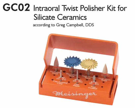 MEISINGER - GC02 Intraoral Twist Polisher Kit for Silicate Ceramics