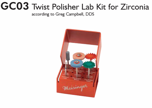 MEISINGER - GC03 Twist Polisher Lab Kit for Zirconia