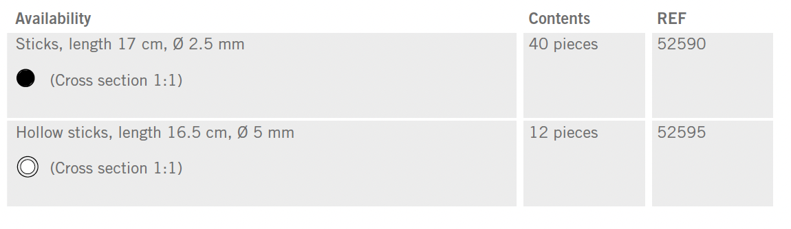 BEGO - Plastic Sticks and Plastic Hollow Sticks