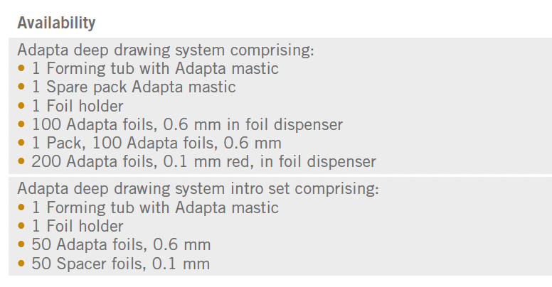BEGO - Adapta Deep-drawing system