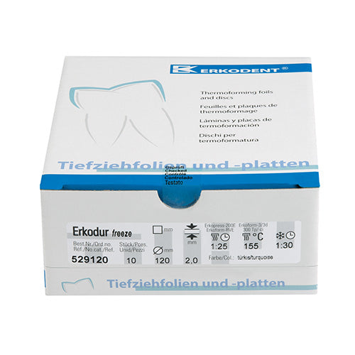 ERKODENT - Erkodur Freeze, Turquoise-transparent with insulating foil .